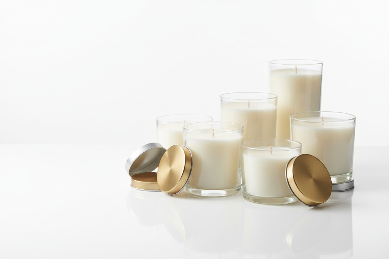 jar candles with white bg